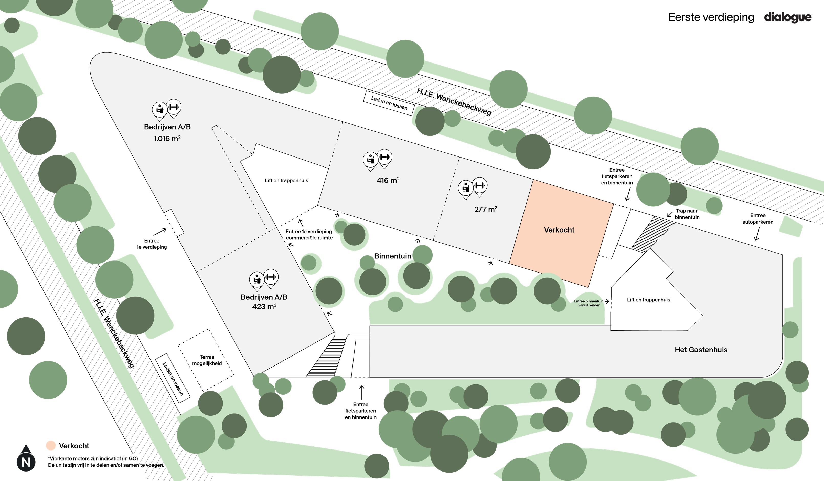 Plattegrond commercieel Eerste verdieping